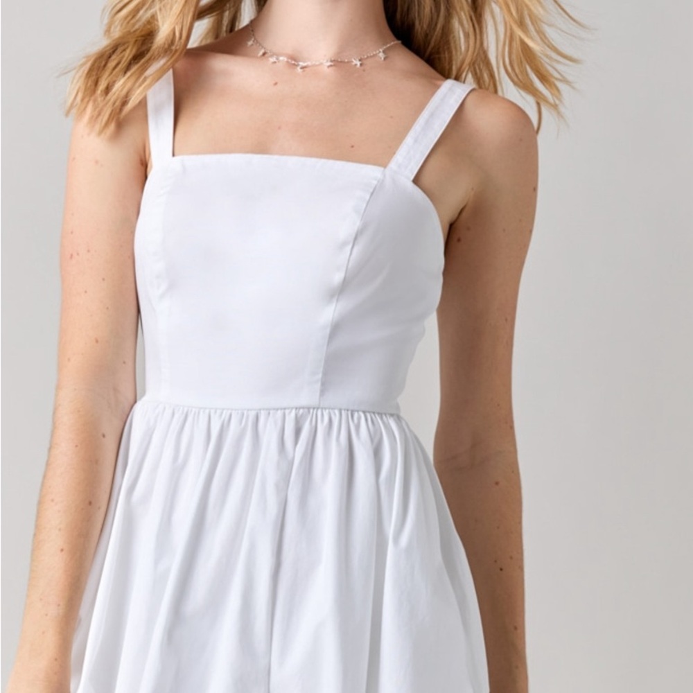 Adrienne Waisted Bubble Mini Dress - NWT - White - Francesca's‎
